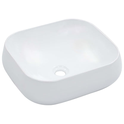 Wash Basin 44.5x39.5x14.5 cm Ceramic White