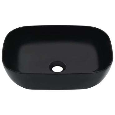 Wash Basin 45.5x32x13 cm Ceramic Black