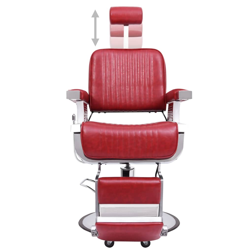 110169 vidaXL Barber Chair Red 68x69x116 cm Faux Leather