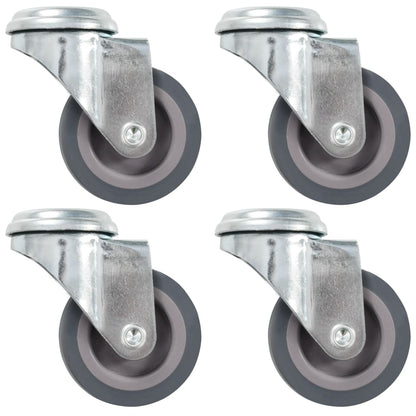 Bolt Hole Swivel Casters 4 pcs 50 mm