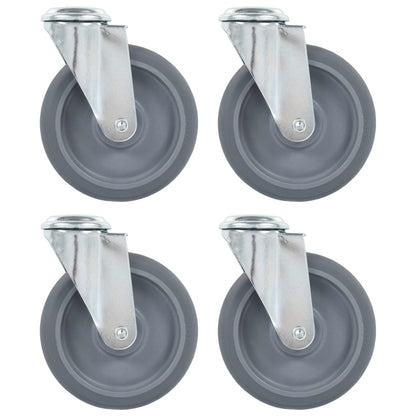 Bolt Hole Swivel Casters 4 pcs 125 mm