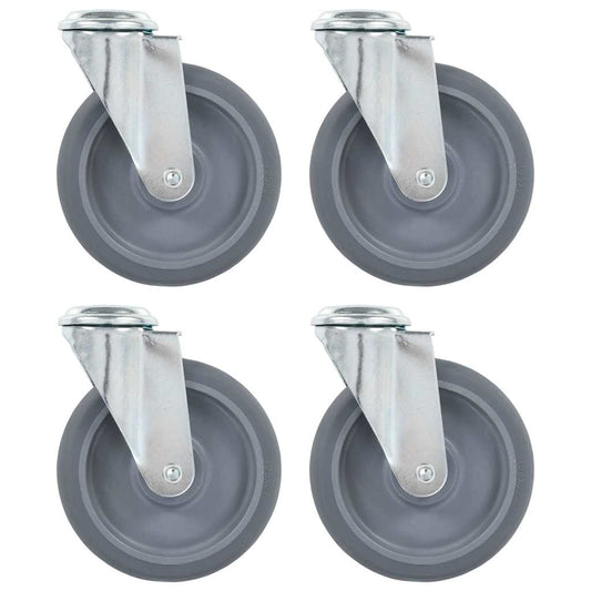 Bolt Hole Swivel Casters 4 pcs 125 mm