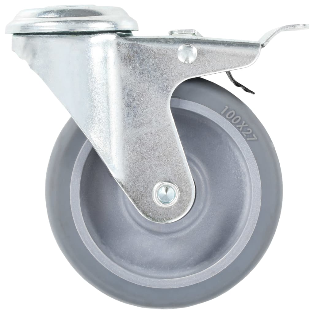 Bolt Hole Swivel Casters 4 pcs 100 mm