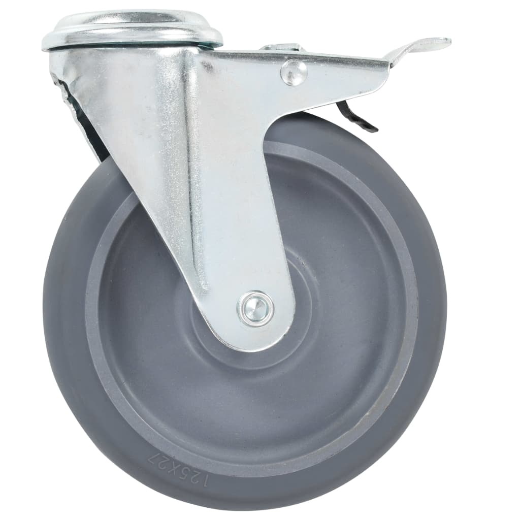 Bolt Hole Swivel Casters 4 pcs 125 mm