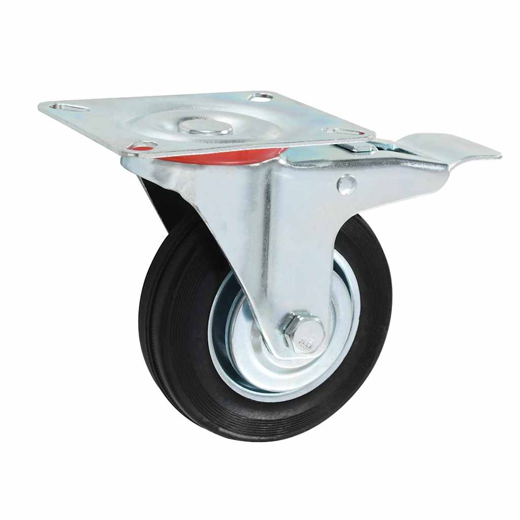 Swivel Casters with Double Brakes 4 pcs 100 mm