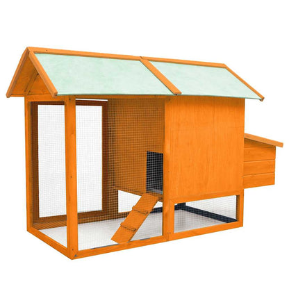 Chicken Cage Solid Pine & Fir Wood 170x81x110 cm
