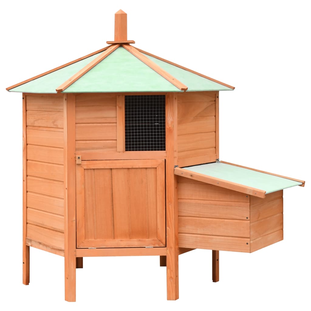 Chicken Cage Solid Pine & Fir Wood 49.6"x46.1"x49.2