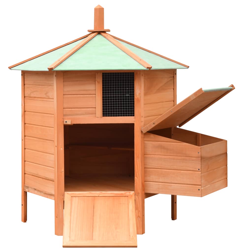 Chicken Cage Solid Pine & Fir Wood 49.6"x46.1"x49.2