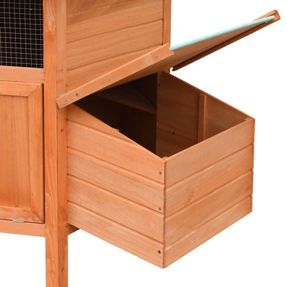 Chicken Cage Solid Pine & Fir Wood 49.6"x46.1"x49.2