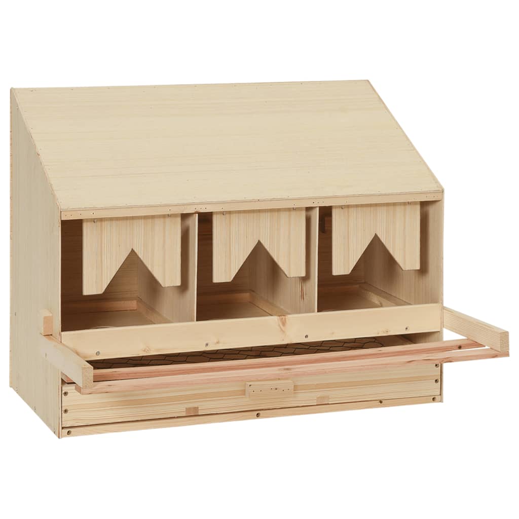 vidaXL Chicken Laying Nest Brown and natural wood