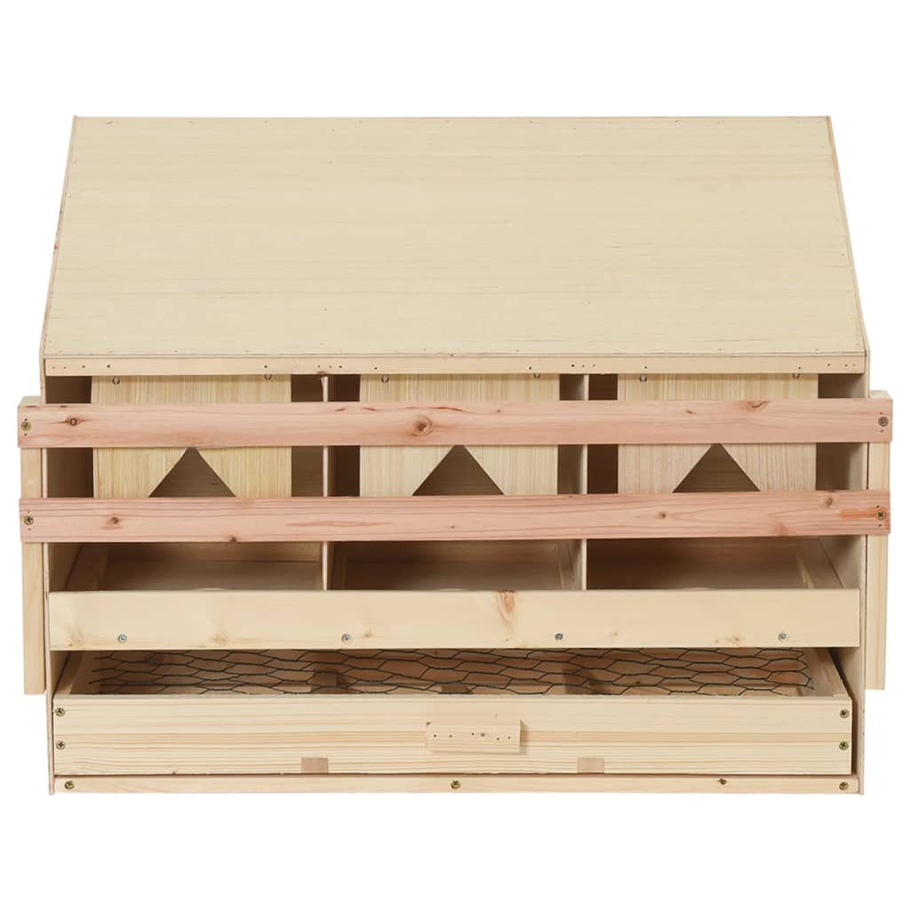 vidaXL Chicken Laying Nest Brown and natural wood