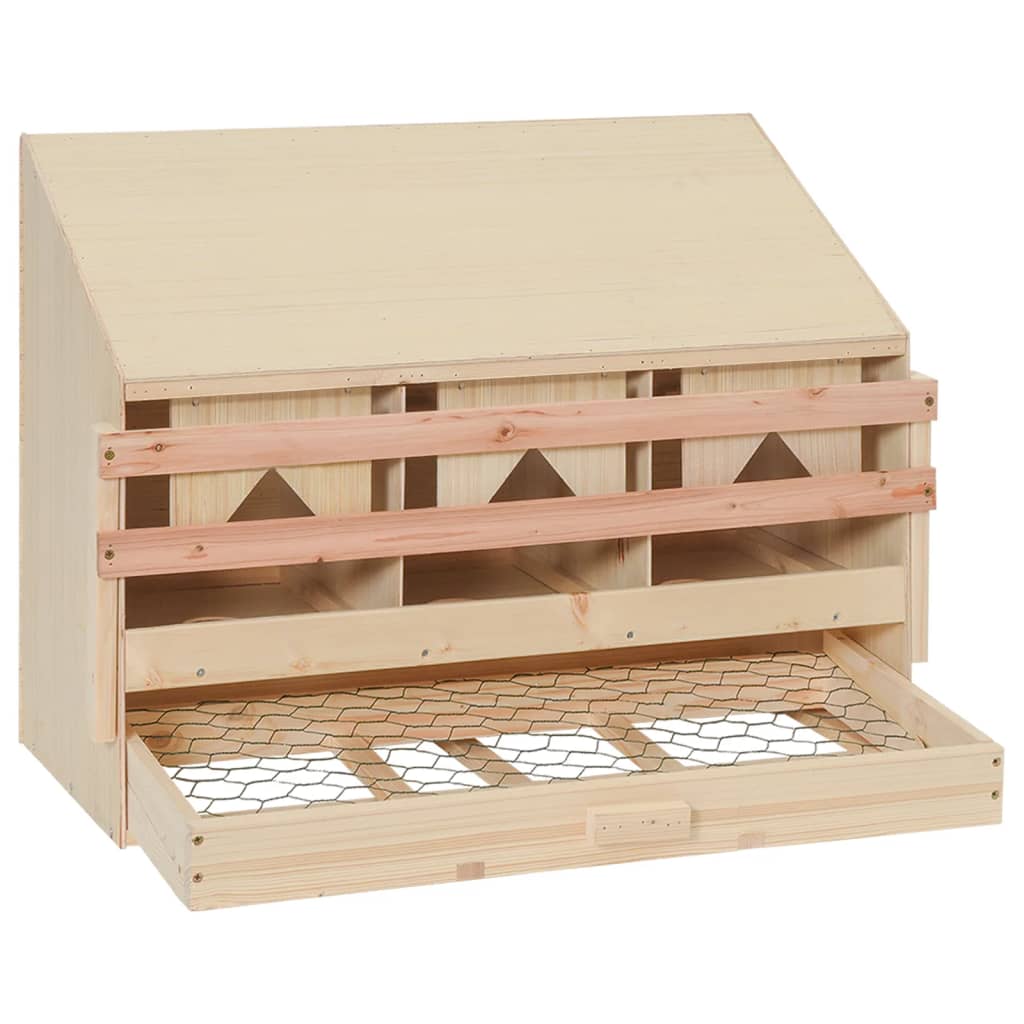 vidaXL Chicken Laying Nest Brown and natural wood