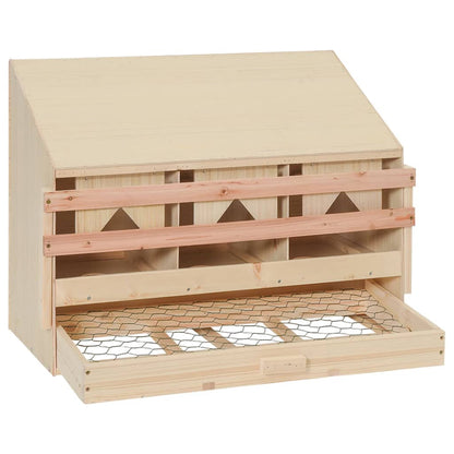 vidaXL Chicken Laying Nest Brown and natural wood