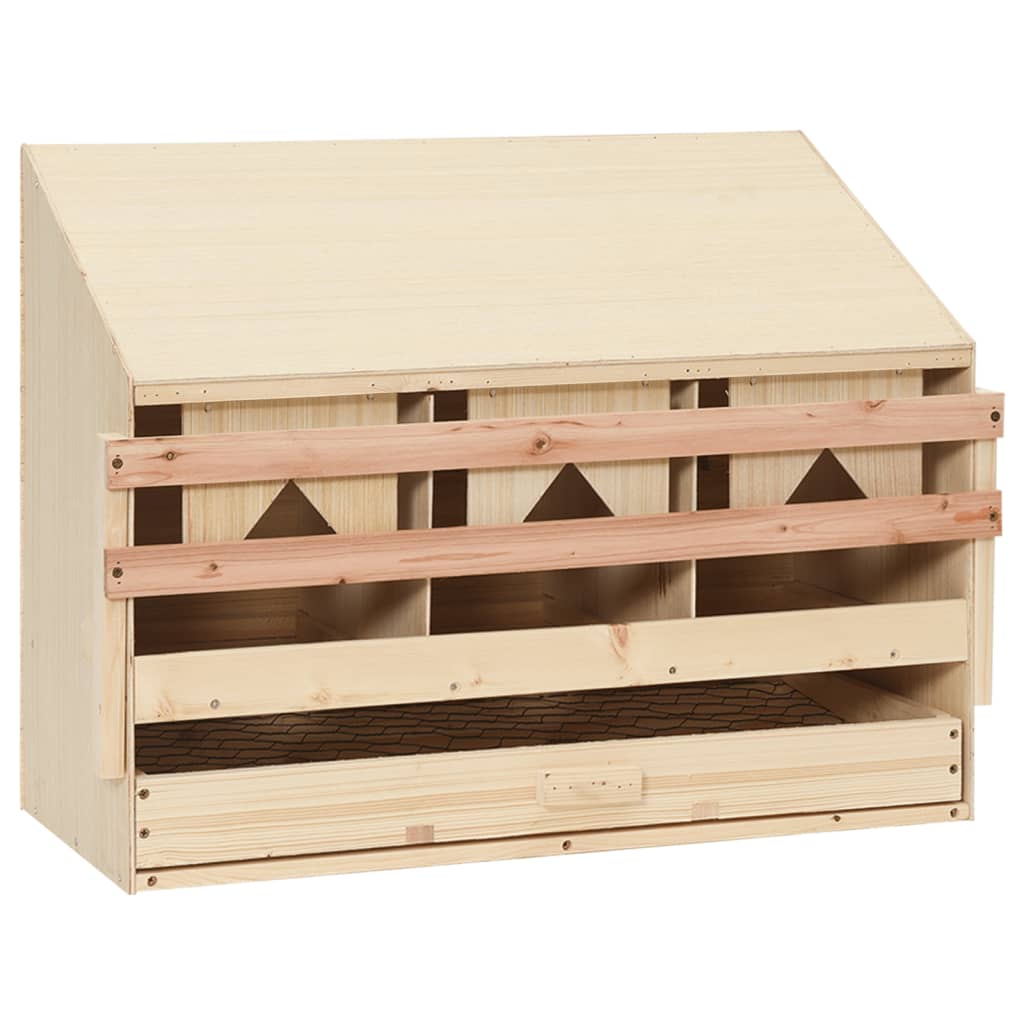 vidaXL Chicken Laying Nest Brown and natural wood
