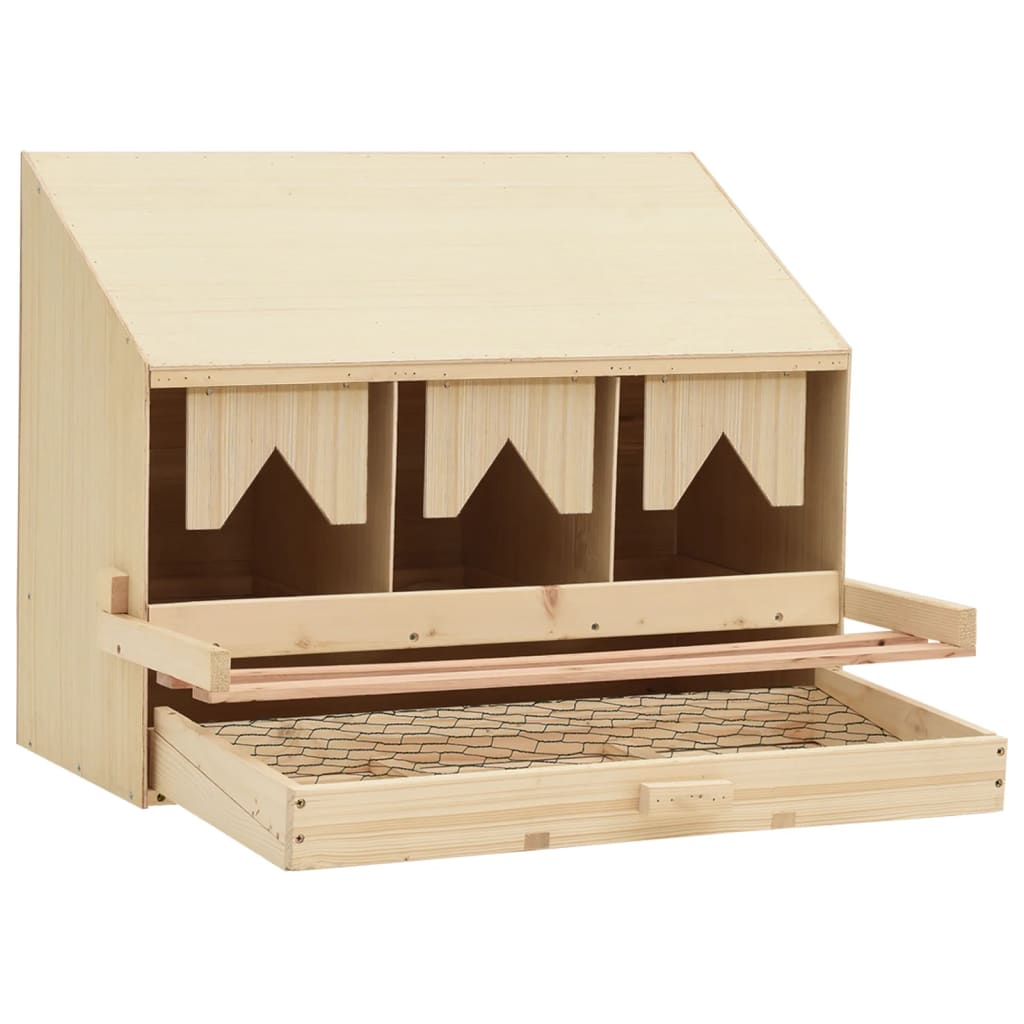 vidaXL Chicken Laying Nest Brown and natural wood