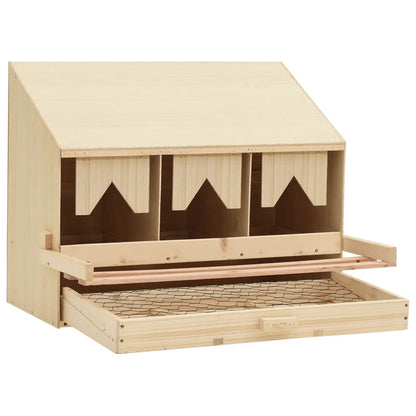 vidaXL Chicken Laying Nest Brown and natural wood