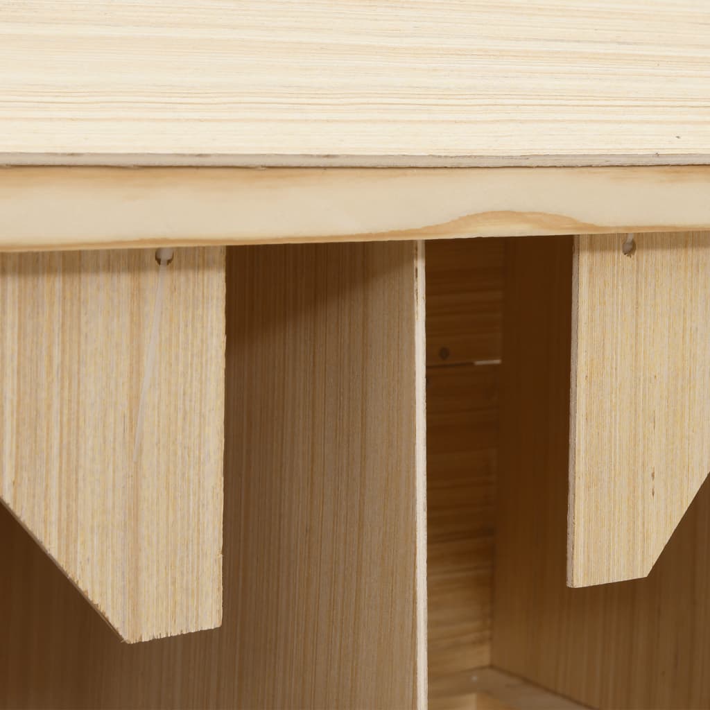 vidaXL Chicken Laying Nest Brown and natural wood