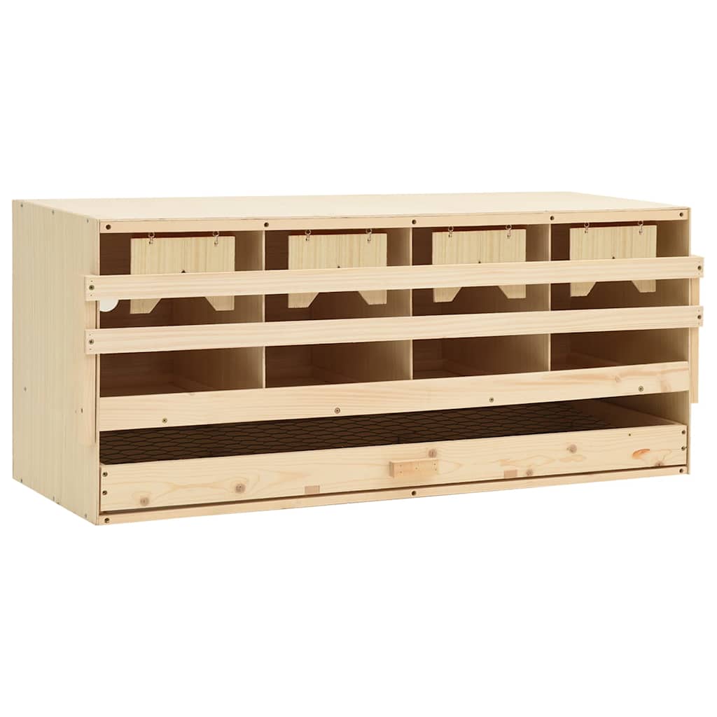 Chicken Laying Nest 4 Compartments 41.7"x15.7"x17.7" Solid Pine Wood