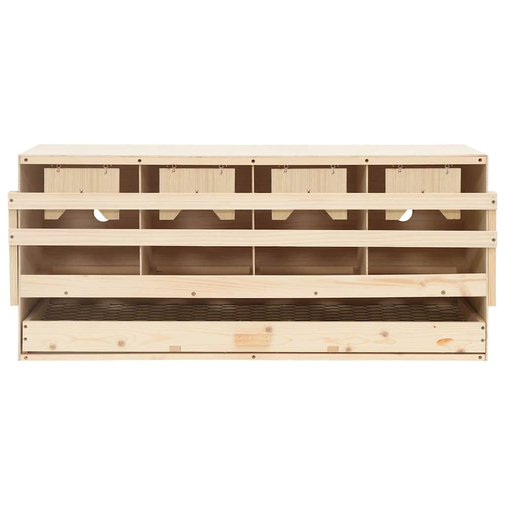 Chicken Laying Nest 4 Compartments 41.7"x15.7"x17.7" Solid Pine Wood