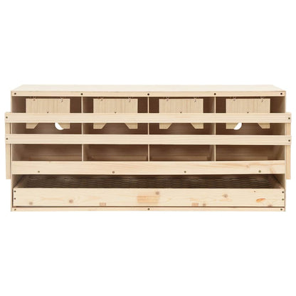 Chicken Laying Nest 4 Compartments 41.7"x15.7"x17.7" Solid Pine Wood