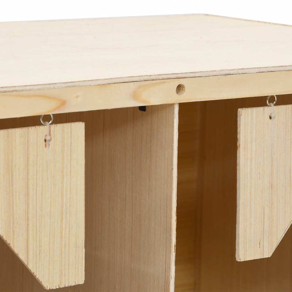 Chicken Laying Nest 4 Compartments 41.7"x15.7"x17.7" Solid Pine Wood