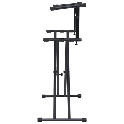 Double Braced Keyboard Stand X-Frame Black
