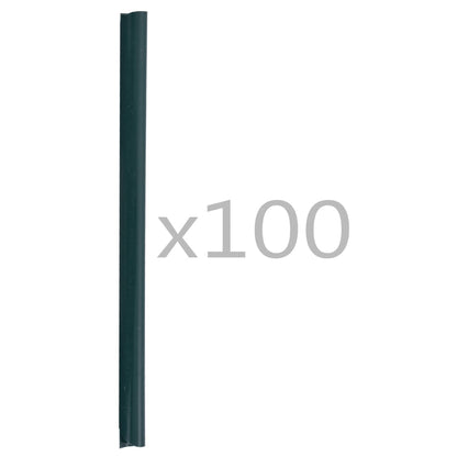 45480 vidaXL 100 pcs Fence Strip Clips PVC Green