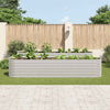 Garden Raised Bed 157.5"x31.5"x31.9" Galvanized Steel Silver