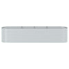 Garden Raised Bed 157.5"x31.5"x31.9" Galvanized Steel Silver