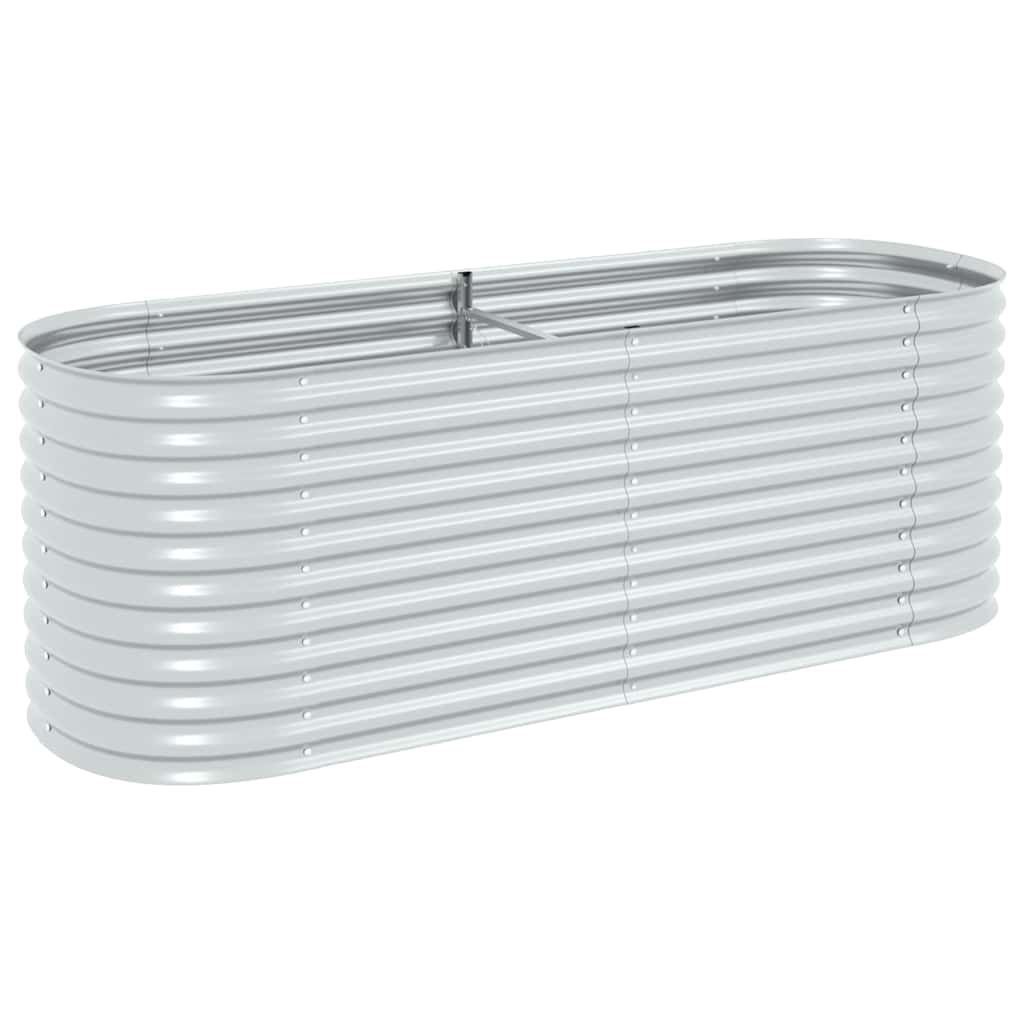 Garden Raised Bed Silver Galvanized steel Large Durable