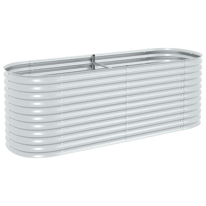 Garden Raised Bed Silver Galvanized steel Large Durable