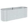 Garden Raised Bed 240x80x81 cm Galvanised Steel Silver