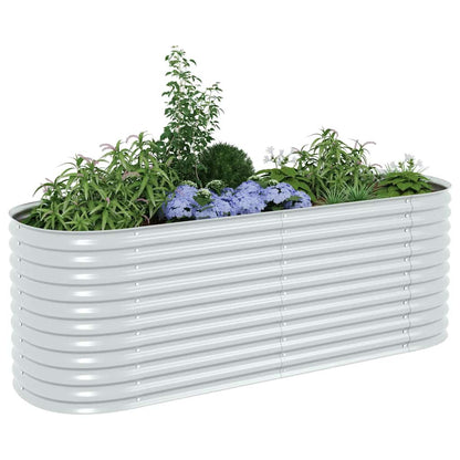 Garden Raised Bed Silver Galvanized steel Large Durable