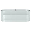 Garden Raised Bed 240x80x81 cm Galvanised Steel Silver