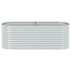 Garden Raised Bed 240x80x81 cm Galvanised Steel Silver