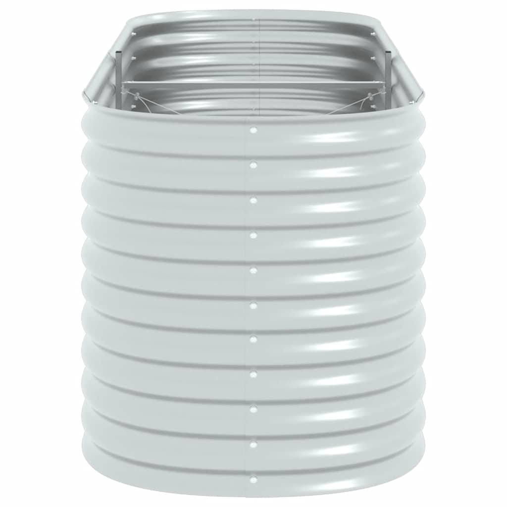 Garden Raised Bed Silver Galvanized steel Large Durable