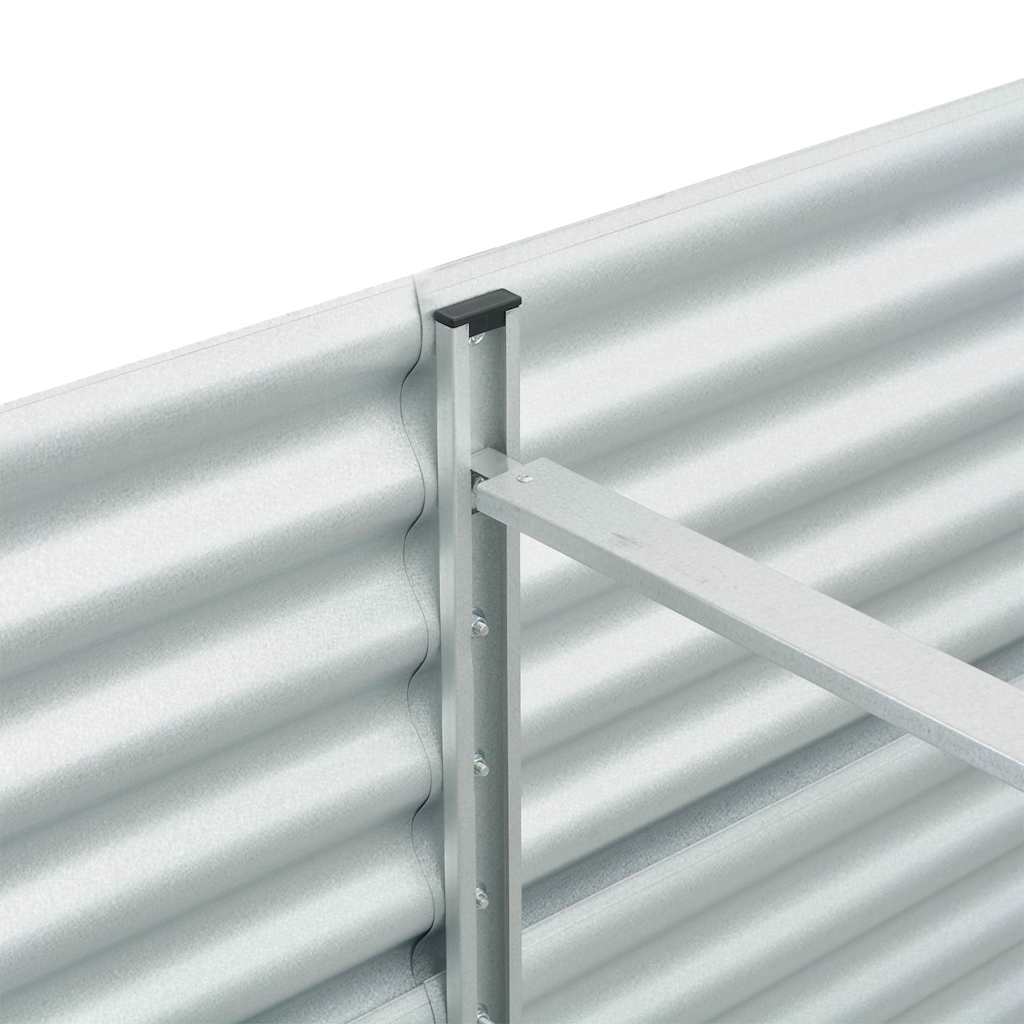 Garden Raised Bed Silver Galvanized steel Large Durable