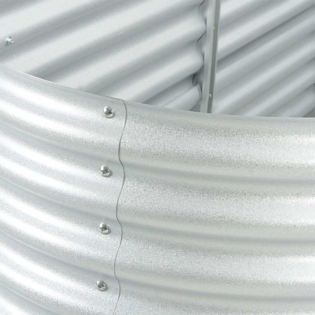 Garden Raised Bed Silver Galvanized steel Large Durable