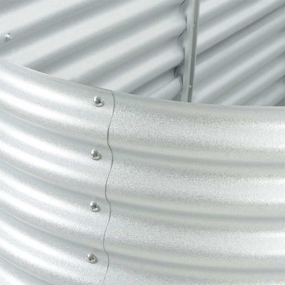 Garden Raised Bed Silver Galvanized steel Large Durable