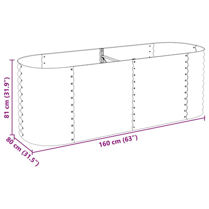 Garden Raised Bed Silver Galvanized steel Large Durable