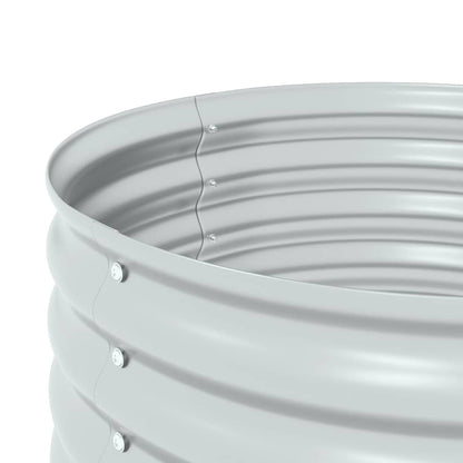 Garden Raised Bed 31.5"x31.5"x17.3" Galvanized Steel Silver