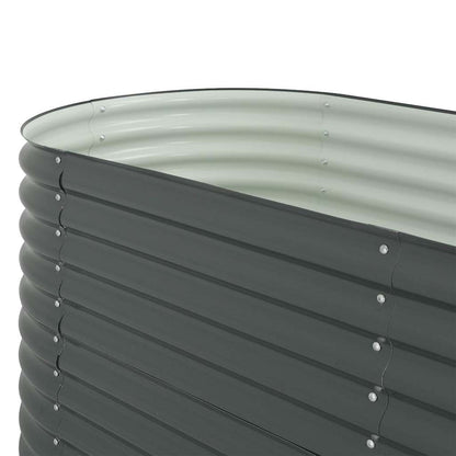 Garden Raised Bed 240x80x81 cm Galvanised Steel Grey