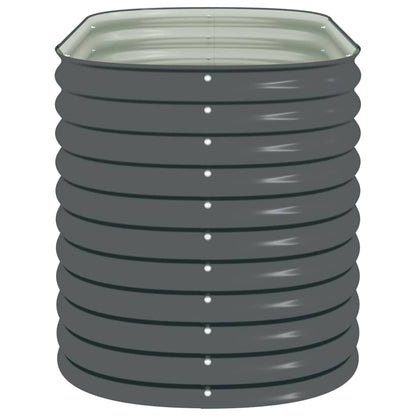 Garden Raised Bed 160x80x81 cm Galvanised Steel Grey