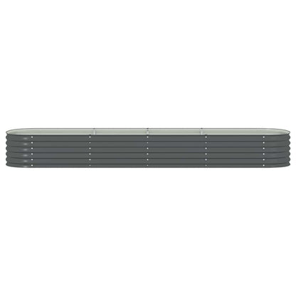 Garden Raised Bed 400x80x44 cm Galvanised Steel Grey