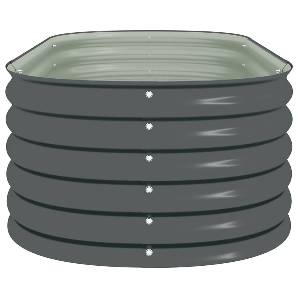 Garden Raised Bed 160x80x44 cm Galvanised Steel Grey