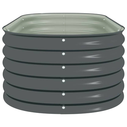 Garden Raised Bed 160x80x44 cm Galvanised Steel Grey