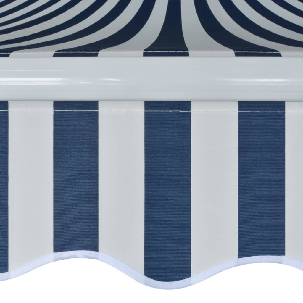 Folding Awning Manual Operated 350 cm Blue/White