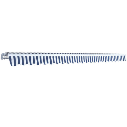 Folding Awning Manual Operated 500 cm Blue/White