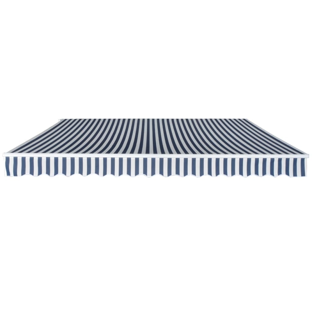 Folding Awning Manual Operated 400 cm Blue/White