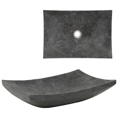 Sink 50x35x12 cm Marble Black